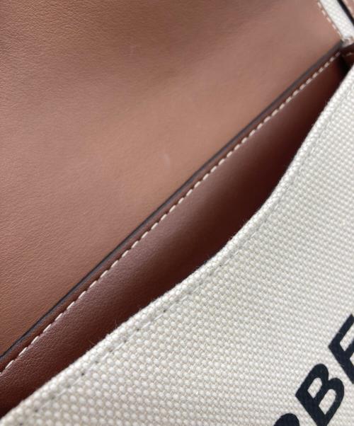 BURBERRY（バーバリー）BURBERRY (バーバリー) ミニポケットバッグ ベージュ×ブラウンの古着・服飾アイテム