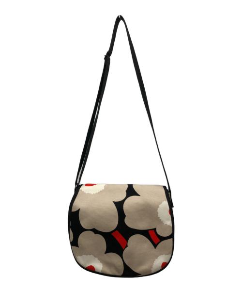 marimekko（マリメッコ）marimekko (マリメッコ) ショルダーバッグ ベージュ×ブラックの古着・服飾アイテム