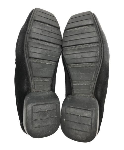 Salvatore Ferragamo（サルヴァトーレ フェラガモ）Salvatore Ferragamo (サルヴァトーレ フェラガモ) スウェードシューズ ブラック サイズ:2E　6の古着・服飾アイテム