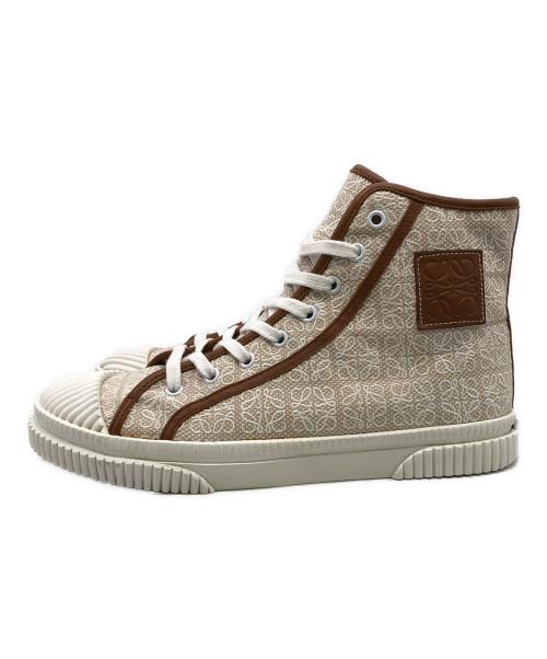 LOEWE（ロエベ）LOEWE (ロエベ) anagram HIGH TOP SNAKERS ベージュ サイズ:40の古着・服飾アイテム