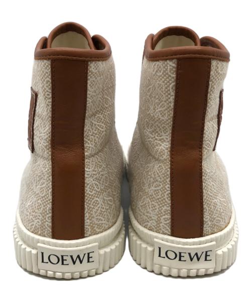 LOEWE（ロエベ）LOEWE (ロエベ) anagram HIGH TOP SNAKERS ベージュ サイズ:40の古着・服飾アイテム
