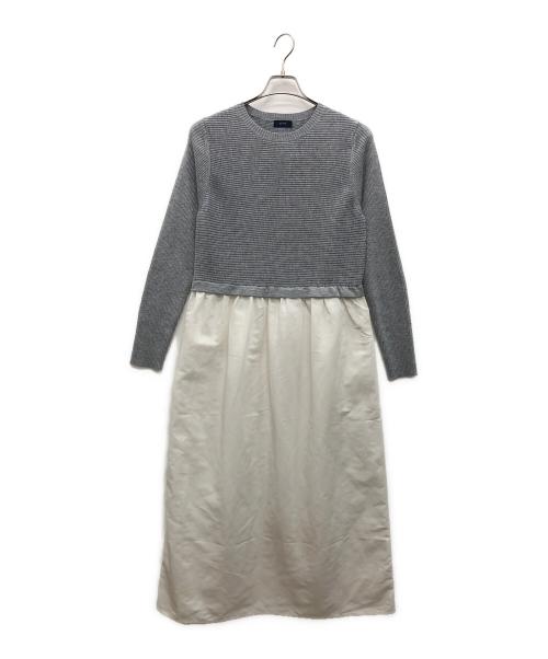 SHIPS（シップス）SHIPS (シップス) 切替ワンピース グレー×ホワイト サイズ:S 未使用品の古着・服飾アイテム