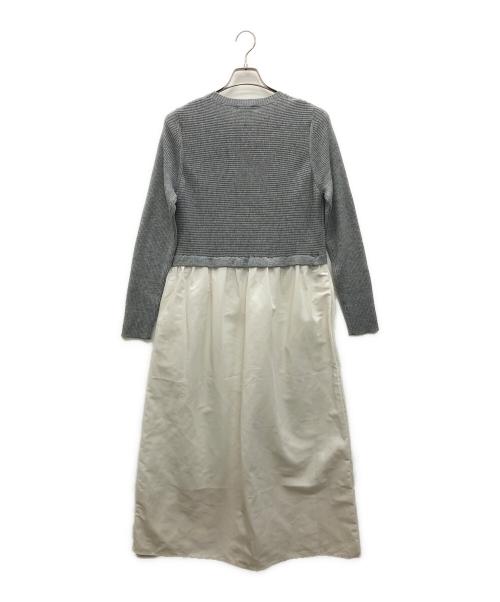 SHIPS（シップス）SHIPS (シップス) 切替ワンピース グレー×ホワイト サイズ:S 未使用品の古着・服飾アイテム