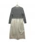 SHIPS (シップス) 切替ワンピース グレー×ホワイト サイズ:S 未使用品：6000円
