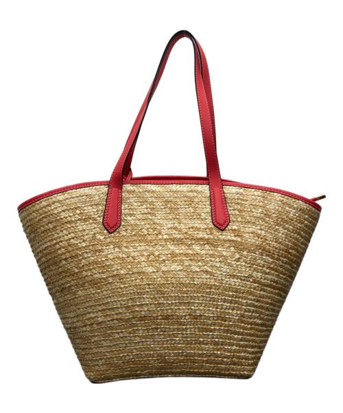MICHAEL KORS（マイケル・コース）MICHAEL KORS (マイケルコース) カゴバッグ ベージュ×ピンクの古着・服飾アイテム