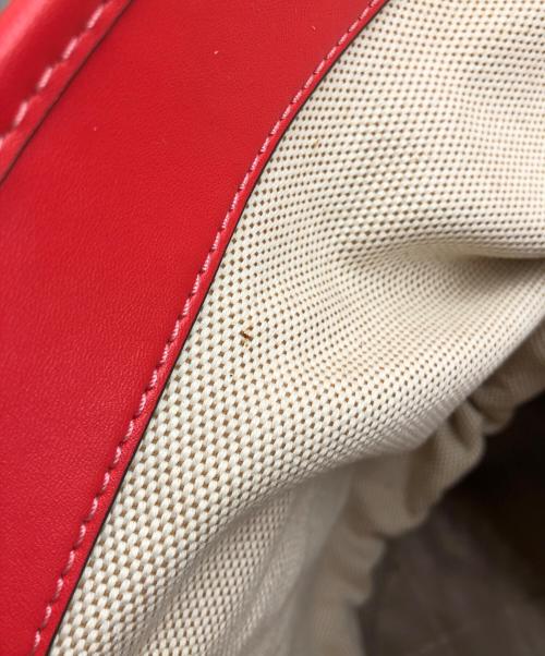 MICHAEL KORS（マイケル・コース）MICHAEL KORS (マイケルコース) カゴバッグ ベージュ×ピンクの古着・服飾アイテム