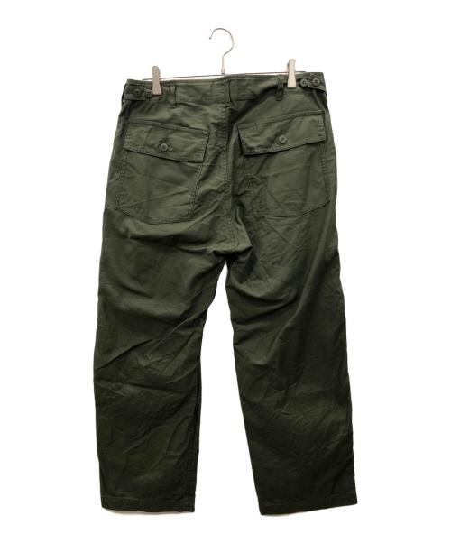 -（-）- (-) アーミーパンツ オリーブ サイズ:Lの古着・服飾アイテム