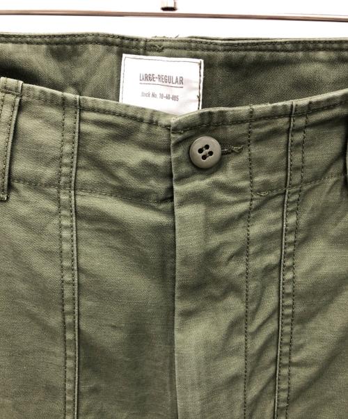 -（-）- (-) アーミーパンツ オリーブ サイズ:Lの古着・服飾アイテム