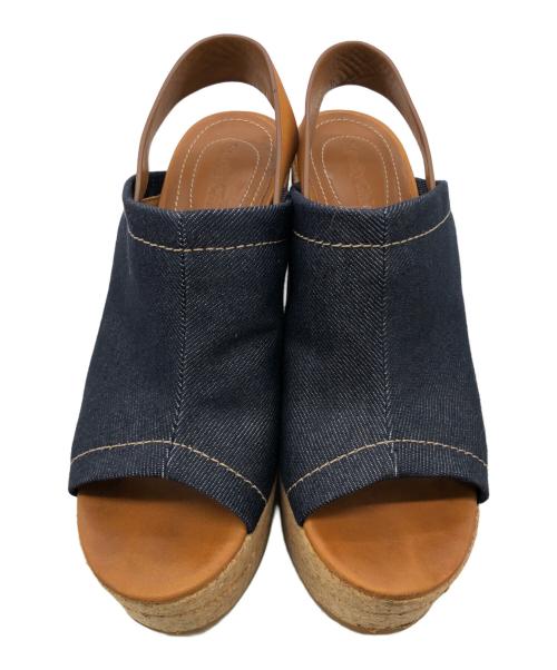 SEE BY CHLOE（シーバイクロエ）SEE BY CHLOE (シーバイクロエ) デニムサンダル サイズ:表記無（23.5cm位）の古着・服飾アイテム