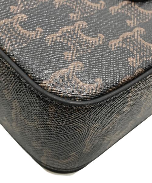 CELINE（セリーヌ）CELINE (セリーヌ) フラップ メッセンジャー バッグ / トリオンフキャンバス＆カーフスキン ブラックの古着・服飾アイテム
