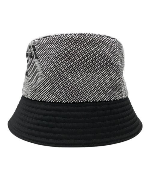 PRADA（プラダ）PRADA (プラダ) 帽子 シルバー×ブラックの古着・服飾アイテム