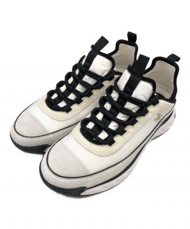 中古・古着通販】CHANEL (シャネル) スニーカー アイボリー×ブラック