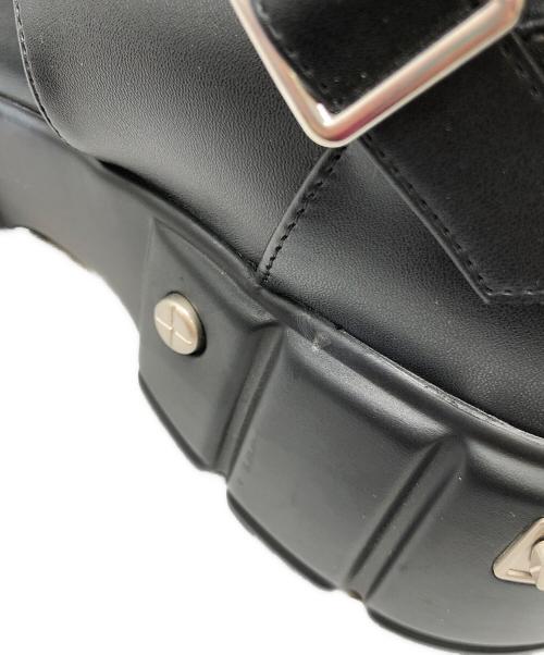 ellno loset（エルノロゼット）Ellno Loset (エルノロゼット) メタルプレートブーツサンダル ブラック サイズ:LLの古着・服飾アイテム