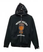 A BATHING APEア ベイシング エイプ）の古着「ジップアップスウェット」｜ブラック