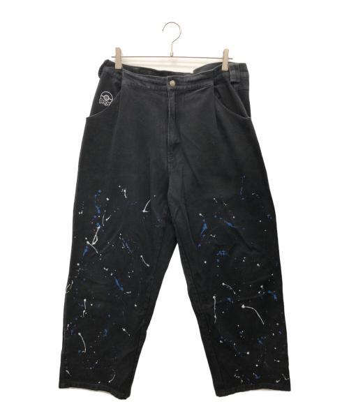 9090（9090）9090 (9090) POCHAMA (ポッチャマ) ペインターパンツ ブラック サイズ:XLの古着・服飾アイテム