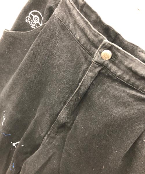 9090（9090）9090 (9090) POCHAMA (ポッチャマ) ペインターパンツ ブラック サイズ:XLの古着・服飾アイテム