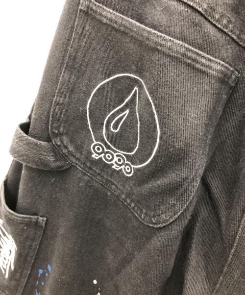 9090（9090）9090 (9090) POCHAMA (ポッチャマ) ペインターパンツ ブラック サイズ:XLの古着・服飾アイテム