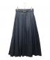 EBURE（エブール）の古着「マキシ丈タックギャザースカート」｜ネイビー