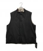 PRIMALOFTプリマロフト）の古着「プリマロフトリバーシブルプルオーバーベスト」｜ブラック