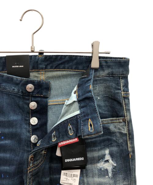 DSQUARED2（ディースクエアード）DSQUARED2 (ディースクエアード) ダメージ加工デニムパンツ インディゴ サイズ:50 未使用品の古着・服飾アイテム
