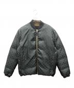 LOUIS VUITTONルイ ヴィトン）の古着「モノグラム リバーシブル ナイロンダウンジャケット」｜グレー×カーキ