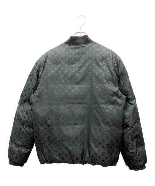 LOUIS VUITTON（ルイ ヴィトン）LOUIS VUITTON (ルイ ヴィトン) モノグラム リバーシブル ナイロンダウンジャケット グレー×カーキ サイズ:48の古着・服飾アイテム