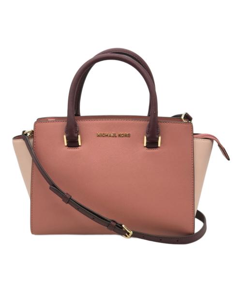 MICHAEL KORS（マイケル・コース）MICHAEL KORS (マイケルコース) 2WAYショルダーバッグ ピンクの古着・服飾アイテム