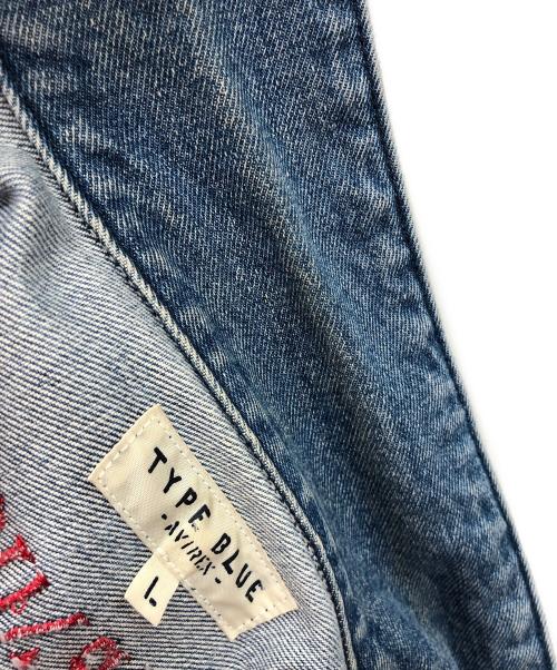AVIREX TYPE BLUE（アヴィレックス タイプブルー）AVIREX TYPE BLUE (アヴィレックス タイプブルー) B-2 デニムジャケット インディゴ サイズ:Lの古着・服飾アイテム