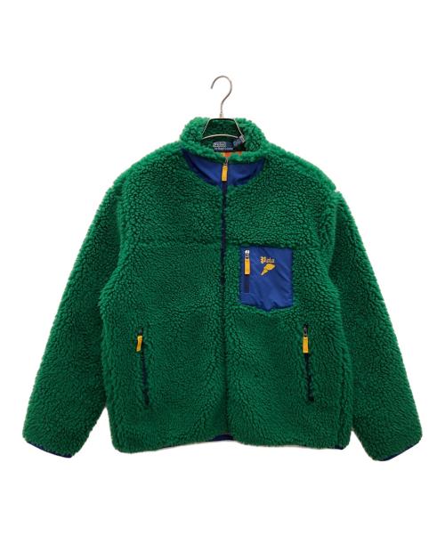 POLO RALPH LAUREN（ポロ・ラルフローレン）POLO RALPH LAUREN (ポロ・ラルフローレン) パイルフリースハイブリットジャケット グリーン サイズ:Lの古着・服飾アイテム