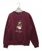 POLO RALPH LAURENポロ・ラルフローレン）の古着「ポロベアプリントスウェット」｜レッド