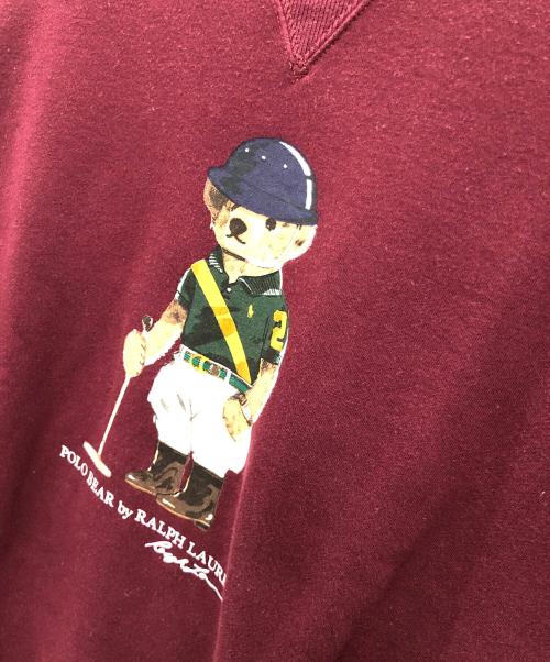 POLO RALPH LAUREN（ポロ・ラルフローレン）POLO RALPH LAUREN (ポロ・ラルフローレン) ポロベアプリントスウェット レッド サイズ:Mの古着・服飾アイテム