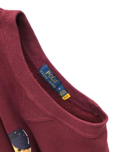 POLO RALPH LAUREN（ポロ・ラルフローレン）POLO RALPH LAUREN (ポロ・ラルフローレン) ポロベアプリントスウェット レッド サイズ:Mの古着・服飾アイテム