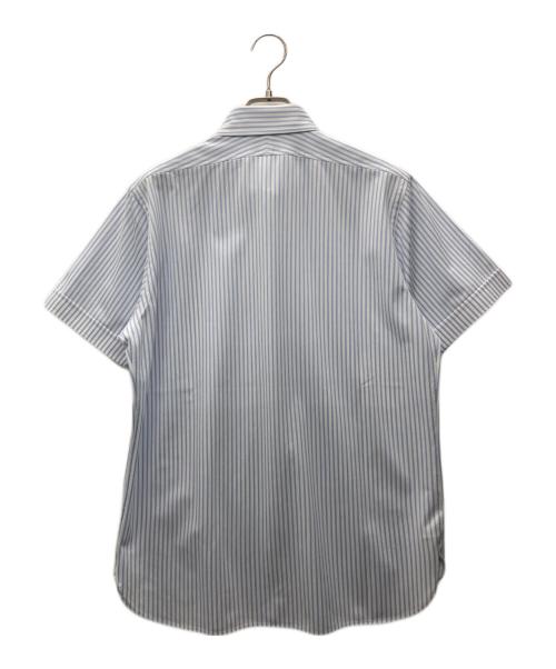 MACKINTOSH LONDON（マッキントッシュ ロンドン）MACKINTOSH LONDON (マッキントッシュ ロンドン) ボタンダウンシャツ ブルー×アイボリー サイズ:Lの古着・服飾アイテム
