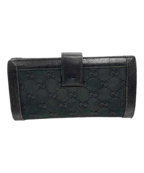 GUCCI（グッチ）GUCCI (グッチ) 長財布 GGキャンバス ブラック サイズ:実寸サイズにてご確認ください。の古着・服飾アイテム