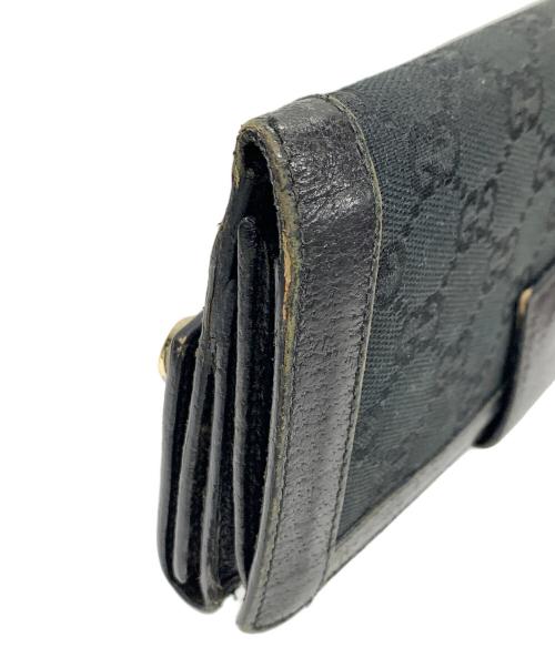 GUCCI（グッチ）GUCCI (グッチ) 長財布 GGキャンバス ブラック サイズ:実寸サイズにてご確認ください。の古着・服飾アイテム