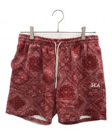 WIND AND SEA（ウィンダンシー）の古着「ハーフパンツ」｜レッド