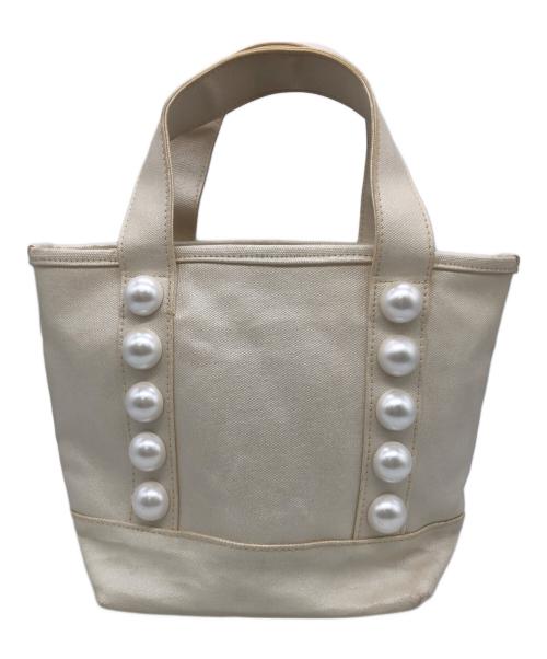 MUVEIL（ミュベール）MUVEIL (ミュベール) MUGUET (ミュゲ) ハンドバッグ アイボリーの古着・服飾アイテム