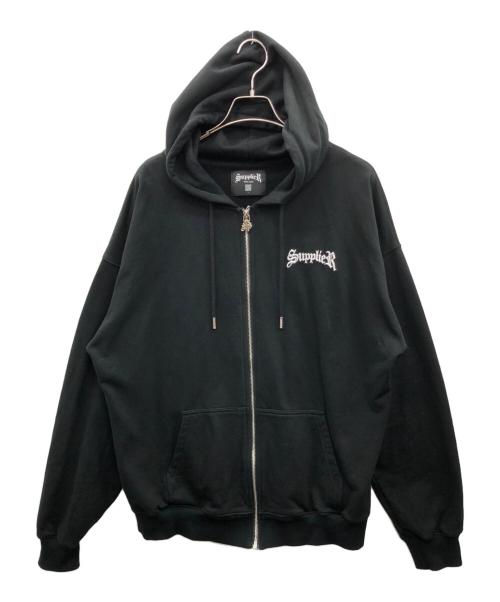 SUPPLIER（サプライヤー）SUPPLIER (サプライヤー) ジップパーカー ブラック サイズ:Lの古着・服飾アイテム