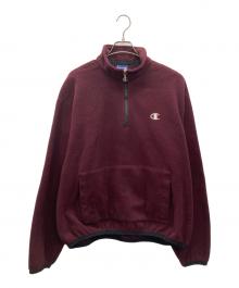 Champion（チャンピオン）の古着「ハーフジップスウェット」｜エンジ