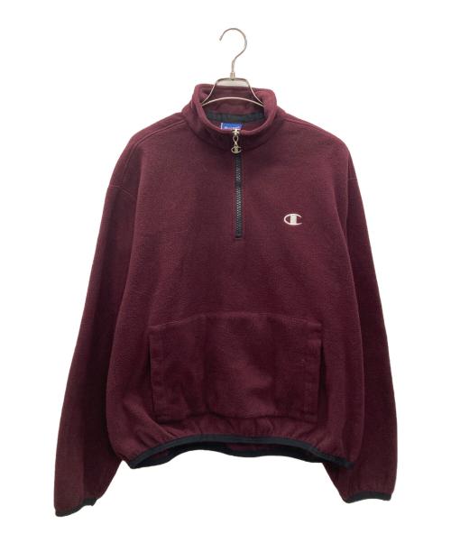 Champion（チャンピオン）Champion (チャンピオン) ハーフジップスウェット エンジ サイズ:Lの古着・服飾アイテム