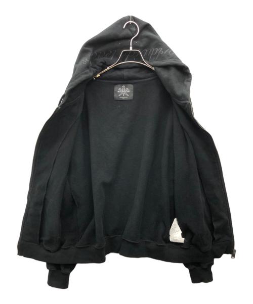 unknown（アンノウン）Unknown (アンノウン) ラインストーンジップパーカー ブラック サイズ:Lの古着・服飾アイテム