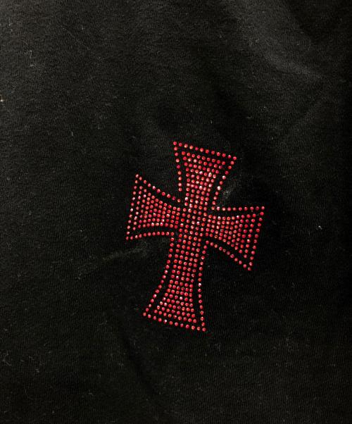 unknown（アンノウン）Unknown (アンノウン) ラインストーンクロススウェットパンツ ブラック サイズ:Mの古着・服飾アイテム