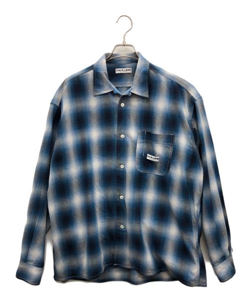 CAHLUMN（カウラム）CAHLUMN (カウラム) 長袖シャツ ブルー×ホワイト サイズ:Mの古着・服飾アイテム