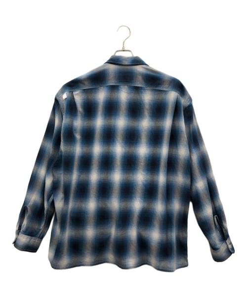 CAHLUMN（カウラム）CAHLUMN (カウラム) 長袖シャツ ブルー×ホワイト サイズ:Mの古着・服飾アイテム
