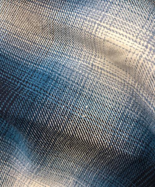 CAHLUMN（カウラム）CAHLUMN (カウラム) 長袖シャツ ブルー×ホワイト サイズ:Mの古着・服飾アイテム