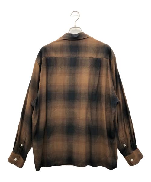 WACKO MARIA（ワコマリア）WACKO MARIA (ワコマリア) オープンカラーシャツ ブラウン×ブラック サイズ:XLの古着・服飾アイテム