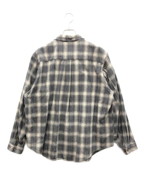 TATTOO STUDIO YAMADA（タトゥースタジオヤマダ）TATTOO STUDIO YAMADA (タトゥースタジオヤマダ) オンブレチェックシャツ グレー サイズ:Lの古着・服飾アイテム