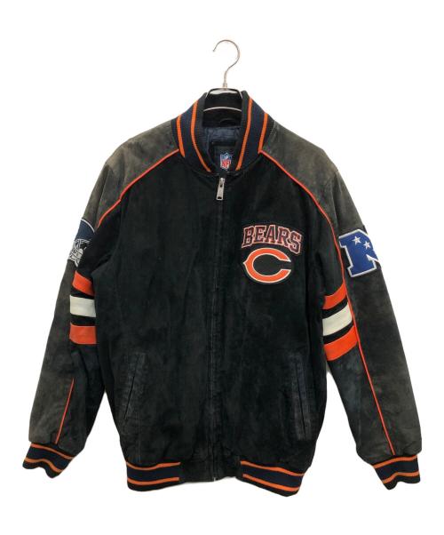 NFL（エヌエフエル）NFL (エヌエフエル) スエードレザースタジャン ブラック サイズ:Mの古着・服飾アイテム