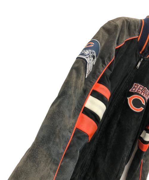NFL（エヌエフエル）NFL (エヌエフエル) スエードレザースタジャン ブラック サイズ:Mの古着・服飾アイテム