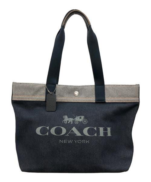 COACH（コーチ）COACH (コーチ) デニムトートバッグ ネイビーの古着・服飾アイテム